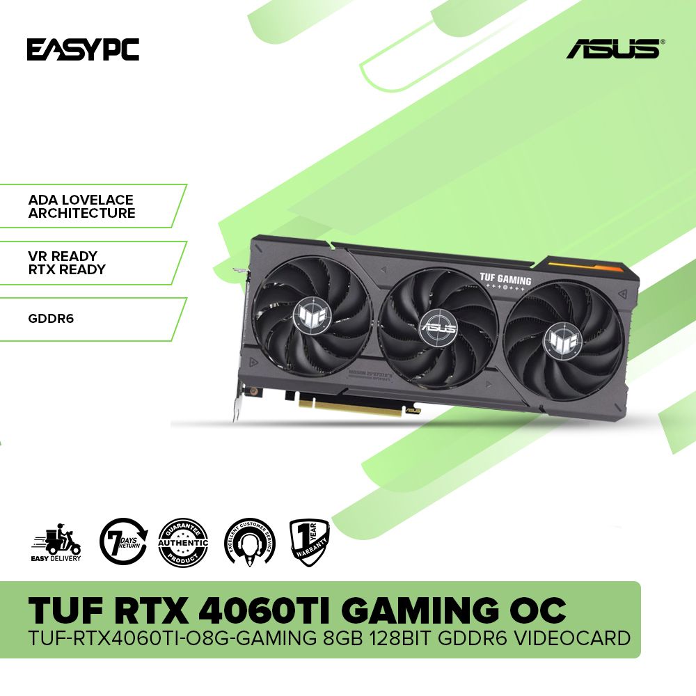 ASUS TUF RTX 4060Ti Gaming OC TUF-RTX4060TI-O8G-GAMING 8GB 128bit