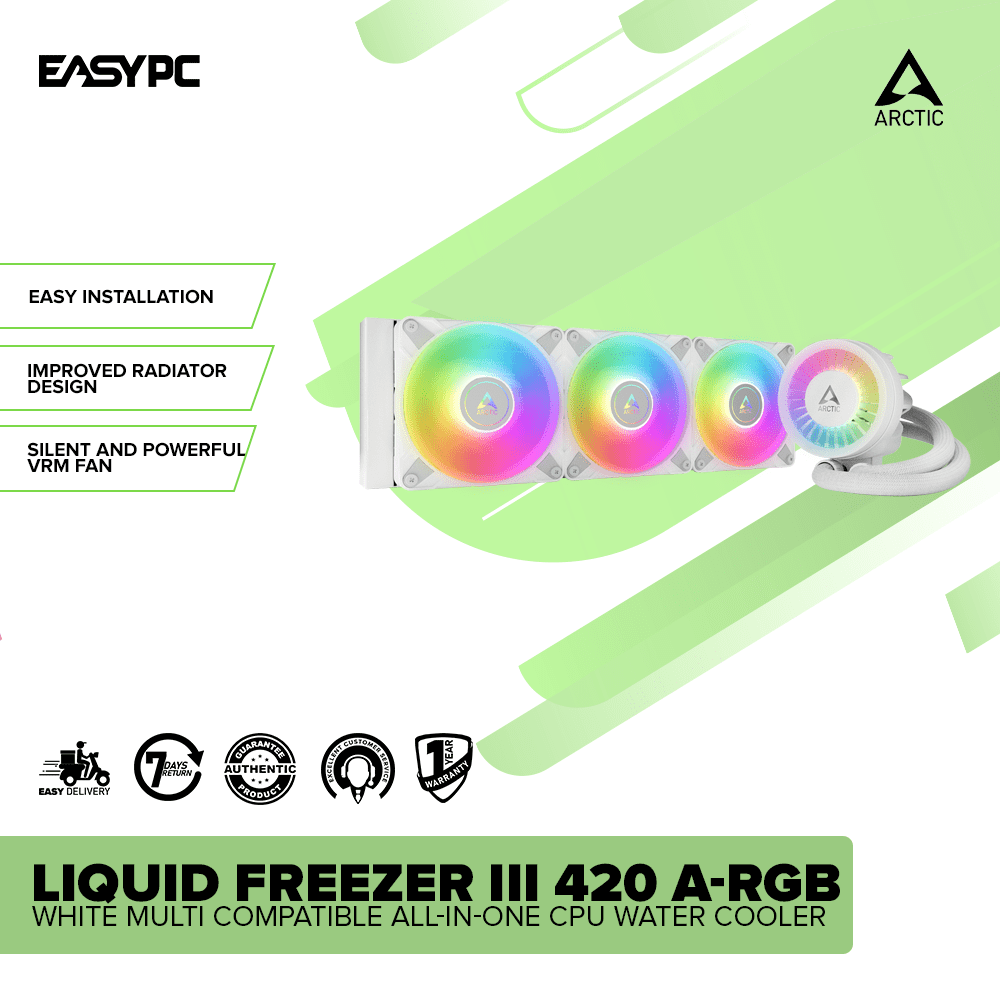 Arctic Cooling Liquid Freezer II - 360 A-RGB : All-in-One CPU Water Cooler  with 360mm radiator and 3x P12 PWM PST A-RGB fan