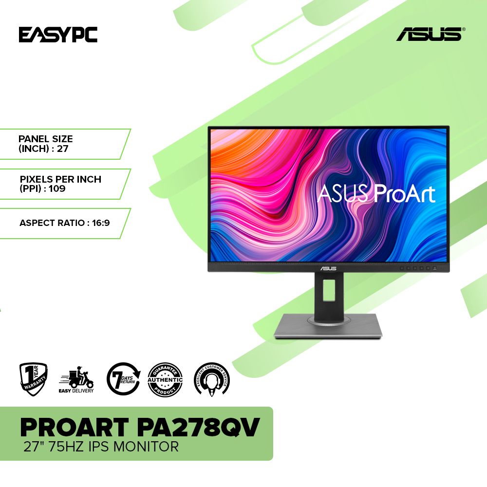 ASUS ProArt 27インチ PA278QV - ディスプレイ・モニター本体