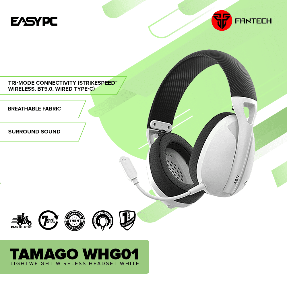 Fantech TAMAGO WHG01 Lightweight Wireless Headset white EasyPC