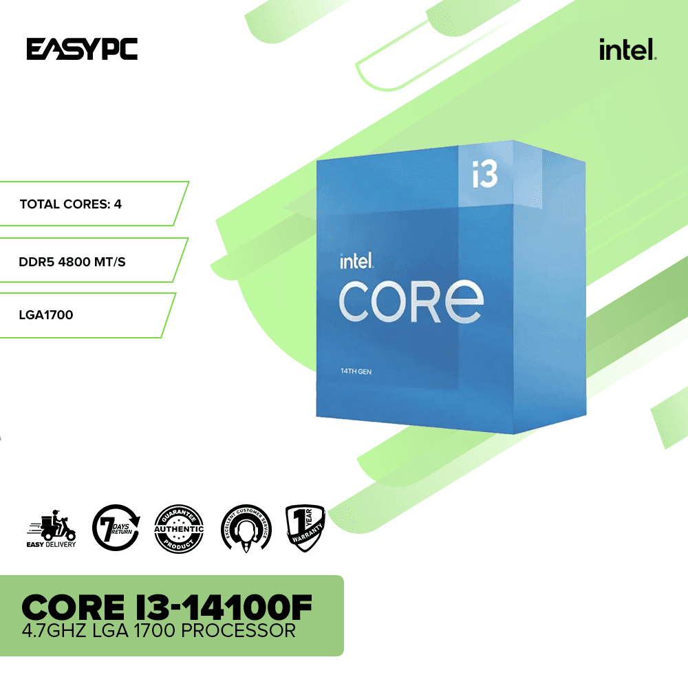Intel Core i3-14100F LGA 1700 14th Gen 4.7GHz CPU – EasyPC