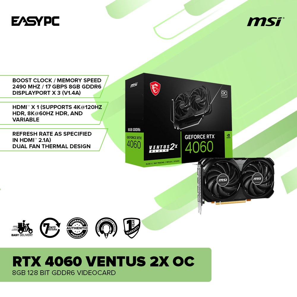MSI GeForce RTX 4060 Ventus 2X OC Review