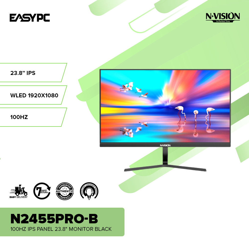 Nvision N2455PRO-B 100Hz IPS Panel 23.8" Monitor Black – EasyPC