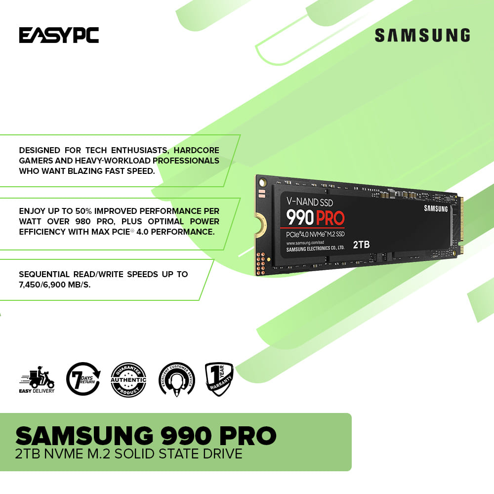 SAMSUNG SSD M2 Nvme 500GB 990 PRO 250GB Internal Solid State Drive