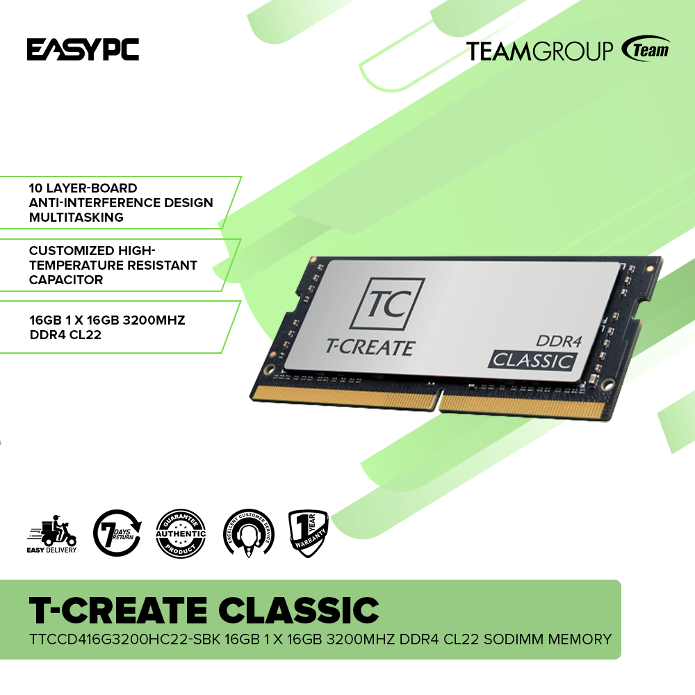 TEAMGROUP T-Create Classic TTCCD416G3200HC22-SBK 16GB 1 x 16GB
