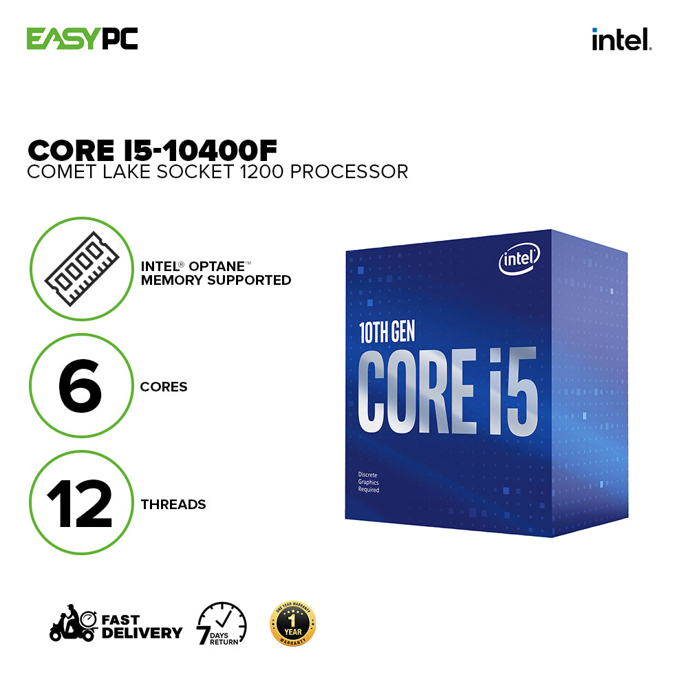  Intel Core i5-10400F (Base Clock: 2.90 GHz; Socket