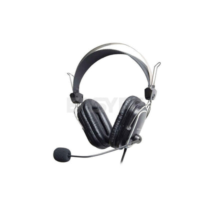 A4Tech Hs50 Omnidirectional Noise-cancelling Mic Headset Black, Adjustable Headband, Quadrate Ear Cushion, Superior Sound Quality Headset