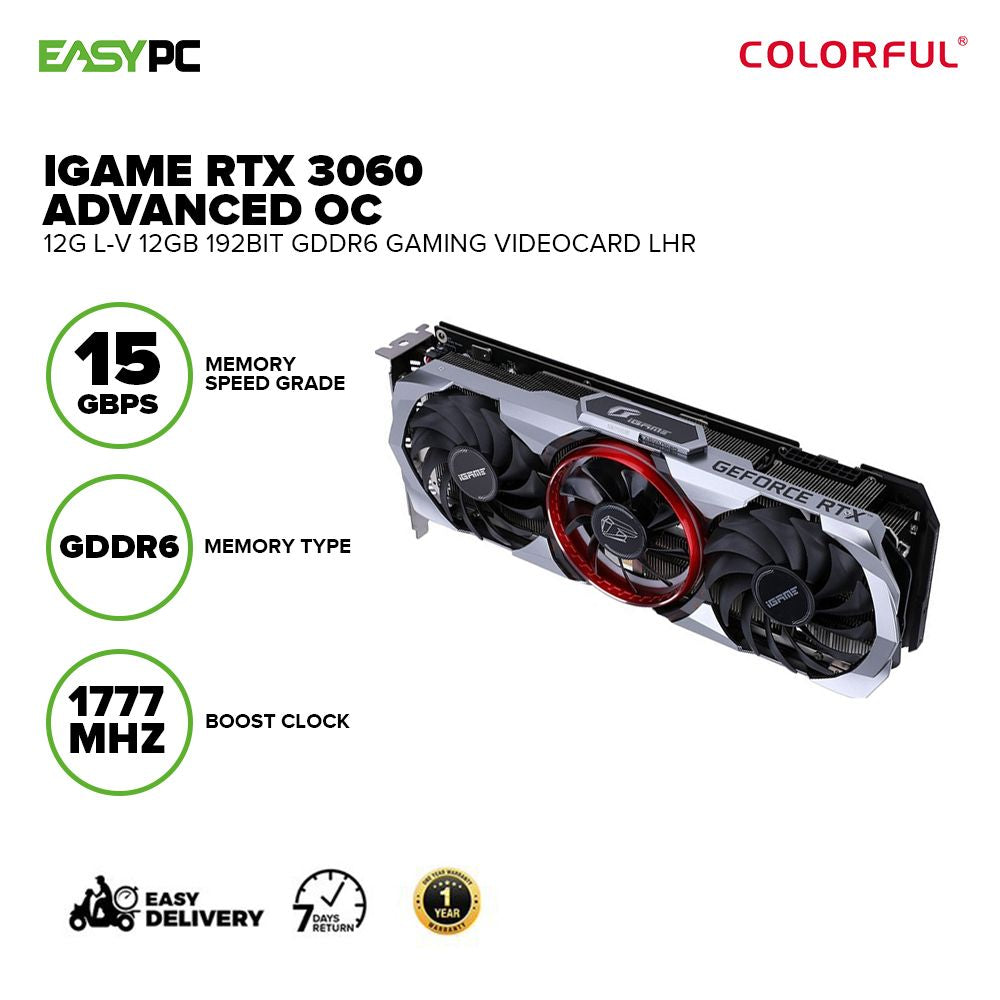 Colorful iGame Rtx 3060 Advanced OC 12G L-V 12gb 192bit GDdr6