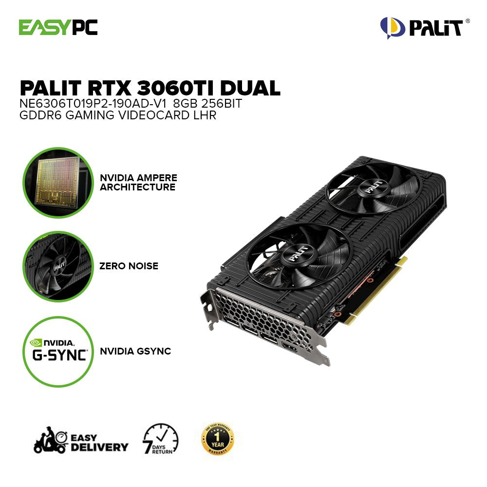 Palit GeForce RTX 3060 Ti Dual NE6306T019P2-190AD-V1 8gb 256bit