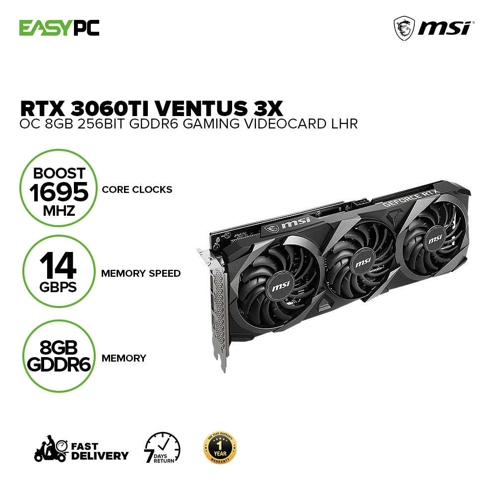 MSI Ventus GeForce RTX 3060 Ti Video Card RTX 3060 Ti VENTUS 3X