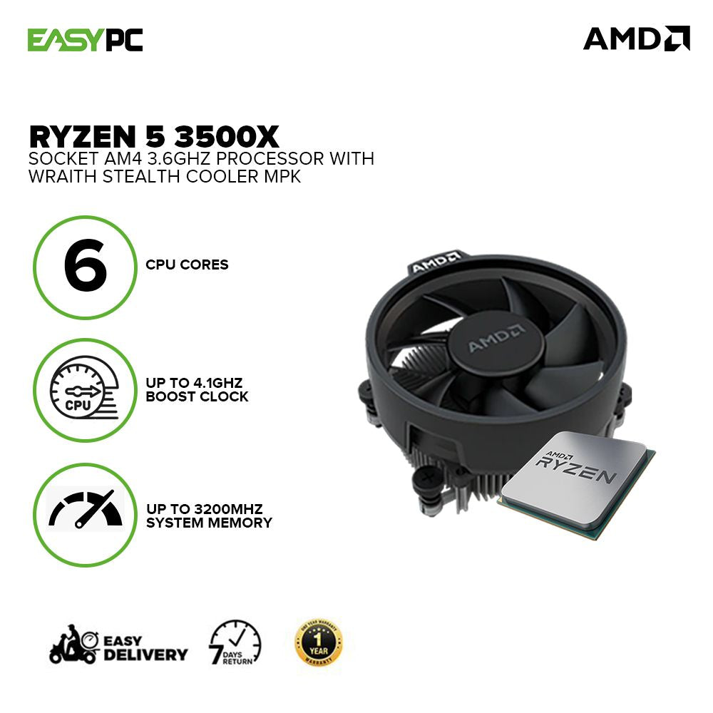 AMD Ryzen 5 3500x Socket Am4 3.6ghz Processor with Wraith Stealth Cool –  EasyPC