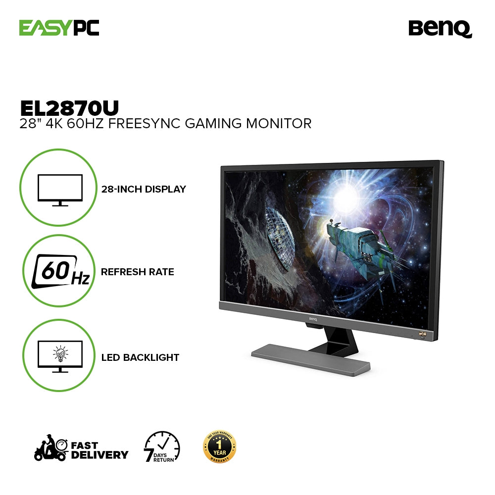 BenQ EL2870U 28 inch 1ms GtG 4K HDR Gaming Monitor with FreeSync for sale  online
