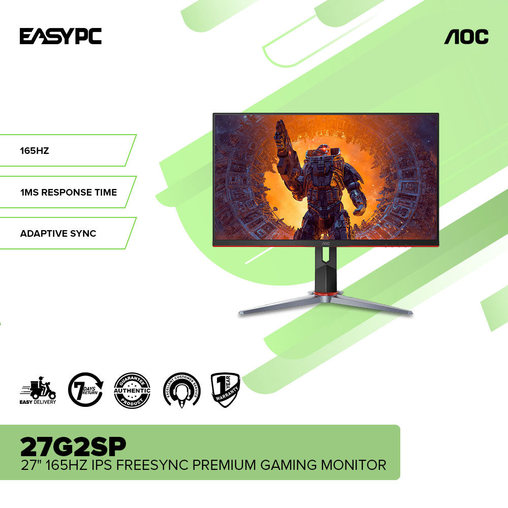 AOC 27G2SPE 27 Gaming Full HD 1920x1080 pixels IPS Monitor, 165Hz, 1ms,  AdpativeSync