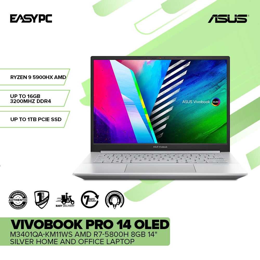 ASUS VIVOBOOK PRO 14 OLED M3401QA-KM11WS AMD R7-5800H 8GB 14