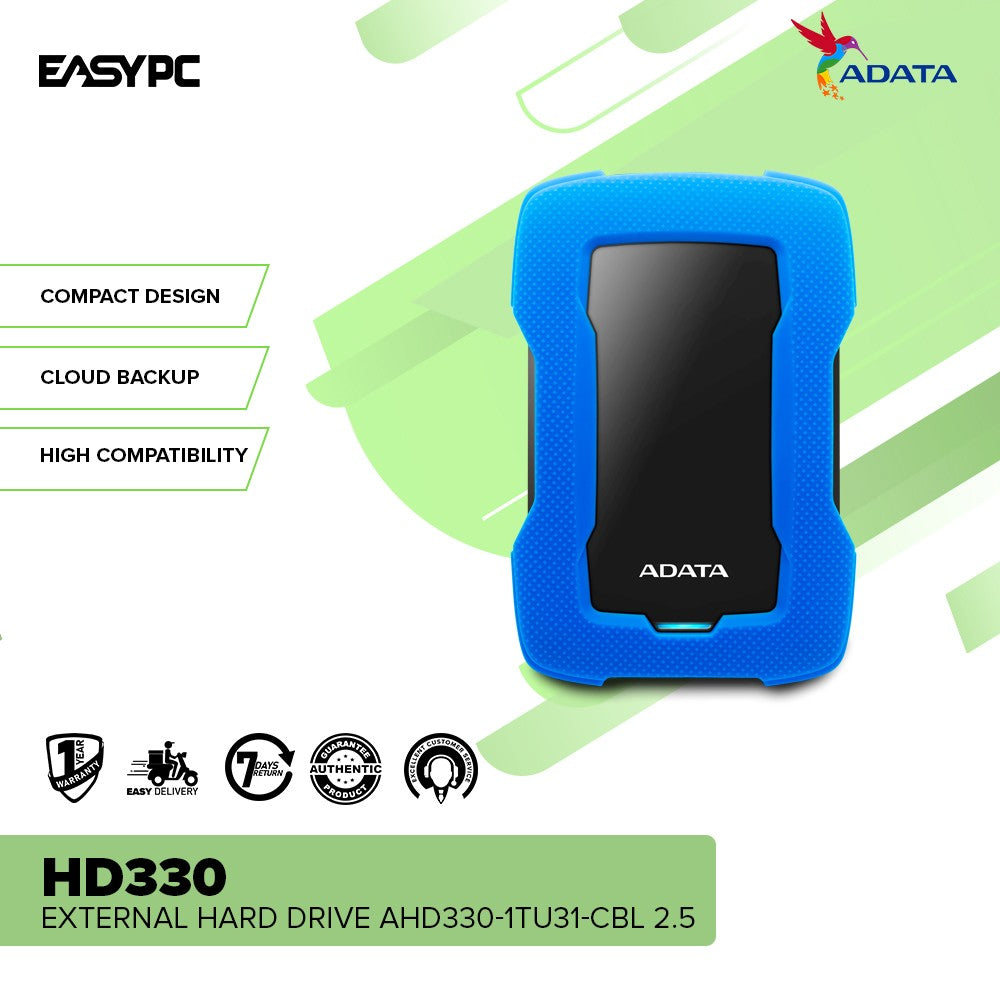 Adata HD330 External Hard Drive AHD330-1TU31-CBL 2.5