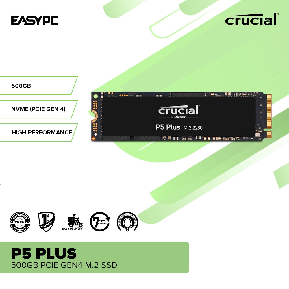Crucial P5 Plus 500GB 1TB 2TB PCIe Gen4x4 3D NAND NVMe M.2 Gaming SSD, up  to 6600MB/s, Internal Solid State Drive