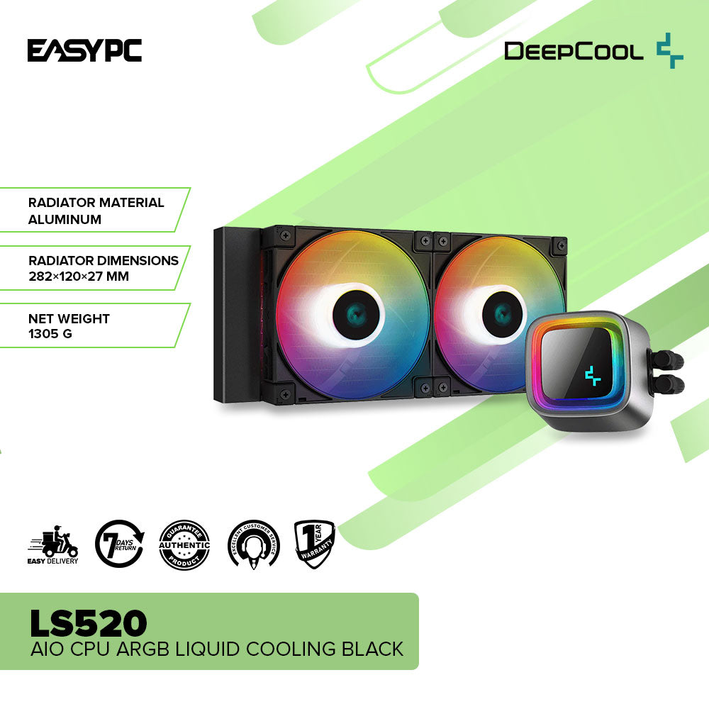 Deepcool LS520 AIO CPU ARGB Liquid Cooling Black EasyPC