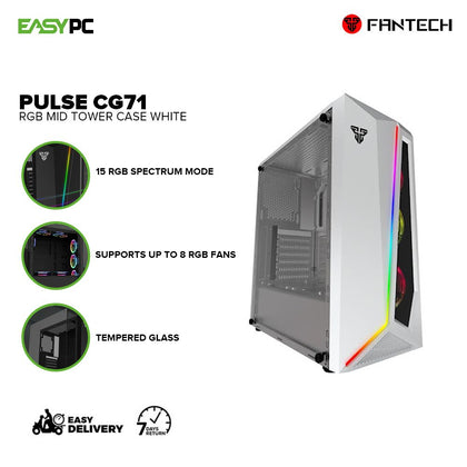 Fantech Pulse CG71 RGB Mid Tower Case White