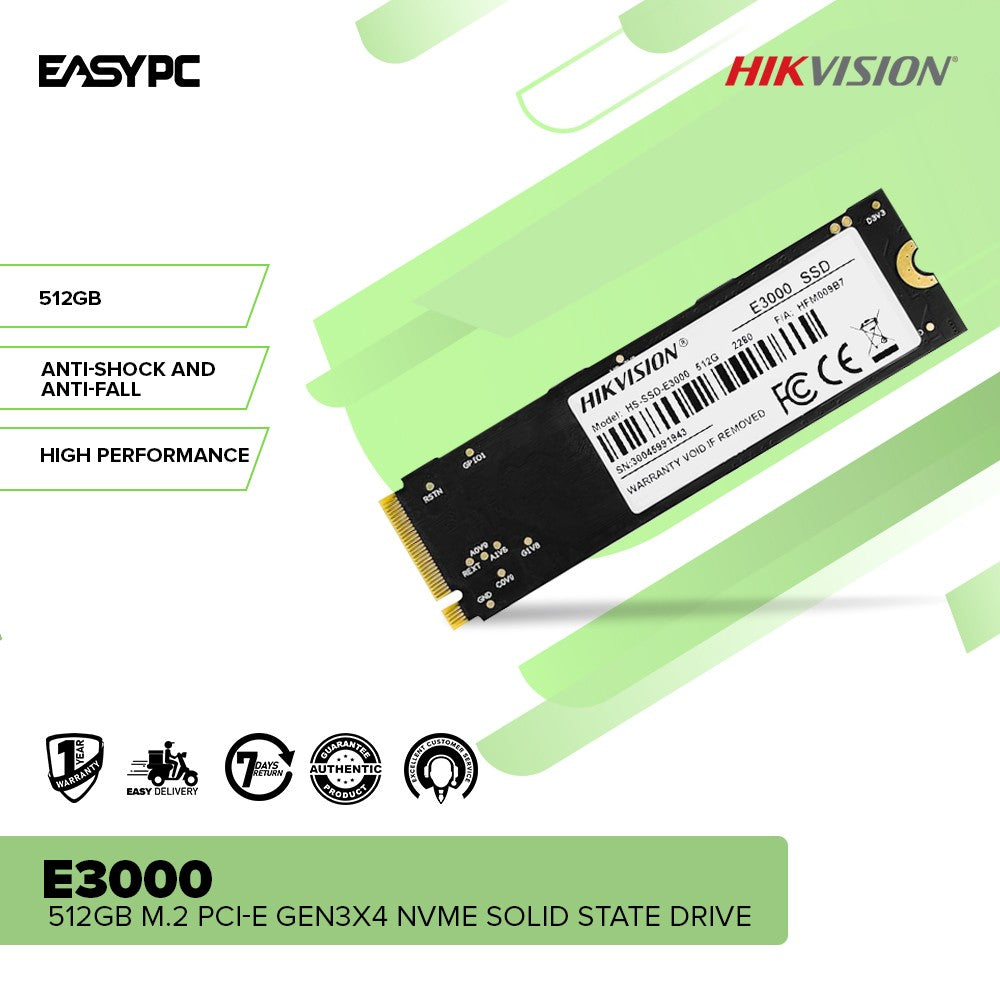 Disco SSD Hikvision E3000 NVMe PCIe M.2 2TB
