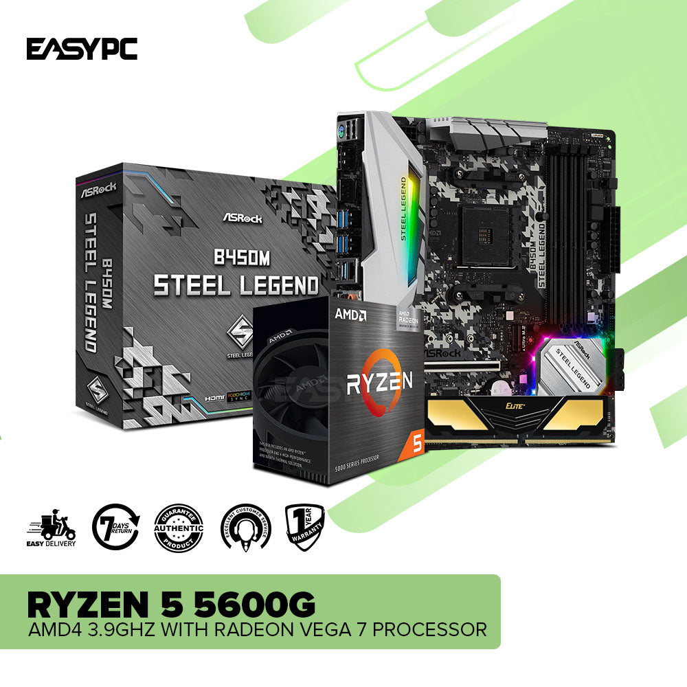AMD Ryzen 5 5600G / B450M / 8GB PC Bundle – EasyPC