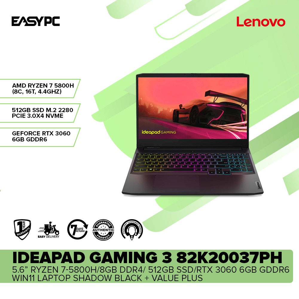 Lenovo IdeaPad Gaming 3 15.6 Laptop Computer Platinum Collection