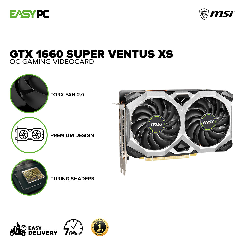 MSI NVIDIA® GeForce GTX 1660 Super Ventus Xs OC 6gb 192bit GDdr6