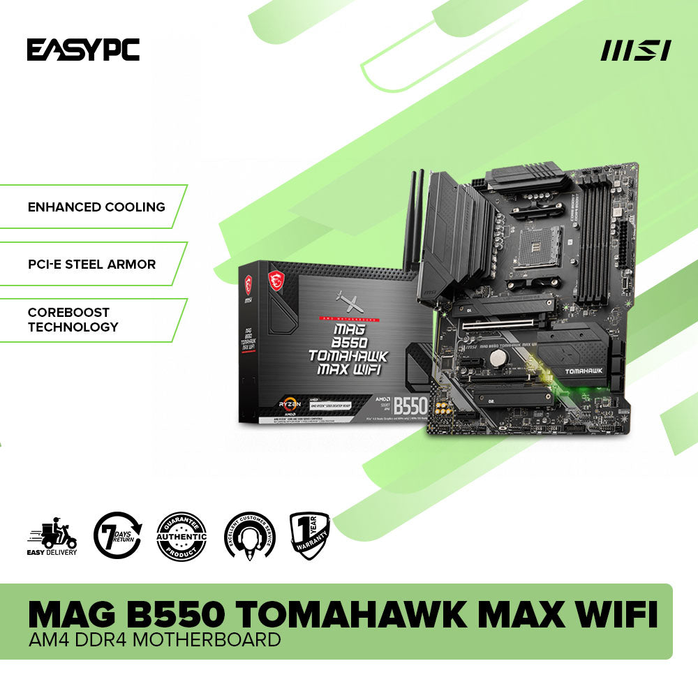 Msi MAG B550 Tomahawk Max Wifi am4 Ddr4 Motherboard – EasyPC