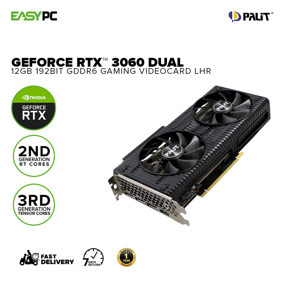 Palit Rtx 3060 Dual NE63060019K9-190AD-V1 12gb 192bit GDdr6 Gaming