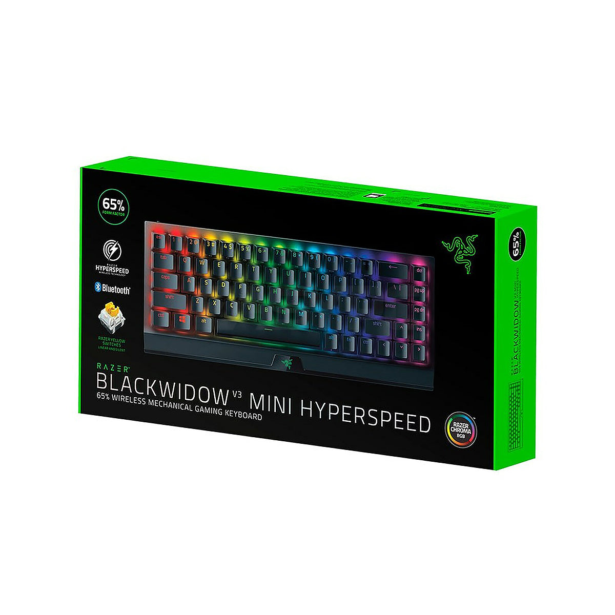 Razer BlackWidow V3 Mini Hyperspeed 65% Wireless Mechanical Clicky Tactile  Switch Gaming Keyboard with Chroma RGB Backlighting Black