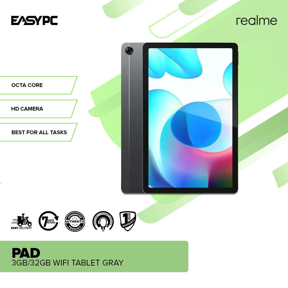  realme Pad 32GB ROM + 3GB RAM 10.4 WiFi ONLY Tablet (Gray) -  International Version : Electronics