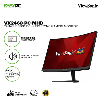 ViewSonic VX2468-PC-MHD 24 Inch 1080p 165Hz FreeSync Gaming Monitor