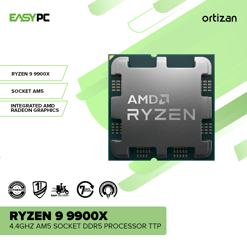 AMD Ryzen 9 9900X 4.4GHz AM5 Socket DDR5 Processor TTP – EasyPC