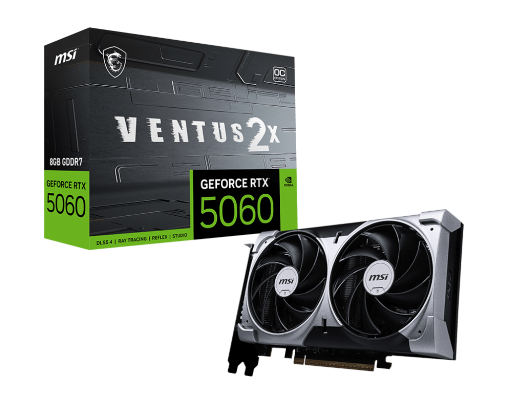 MSI RTX 5060 VENTUS 2X OC 8GB GDDR7 Graphics Card DLSS Gaming