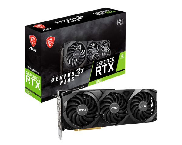 MSI NVIDIA® GeForce RTX™ 3070 Gaming Graphics Card 8GB GDDR6 Ventus 3X  PLUS OC LHR