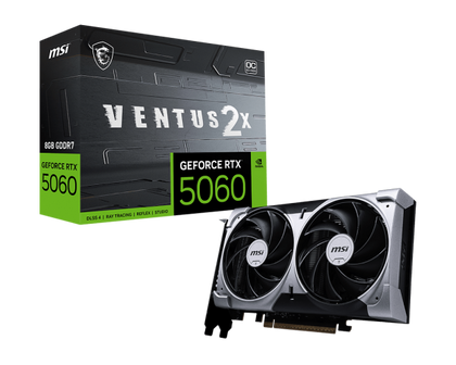 MSI Nvidia GeForce RTX 5060 VENTUS 2X OC (G5060-8V2C) 8GB 128-bit GDDR7 Videocard