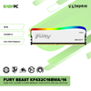 Kingston Fury Beast KF432C16BWA/16 16GB 1x16 3200MT/s DDR4 Memory RGB White Special Edition