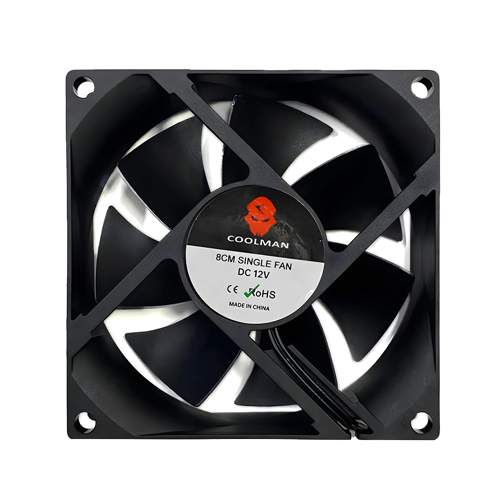 Coolman 80mm Chassis Fan Black – EasyPC