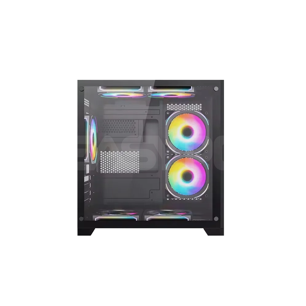 Keytech Robin View Dual Tempered M- ITX/ATX PC Case Black – EasyPC