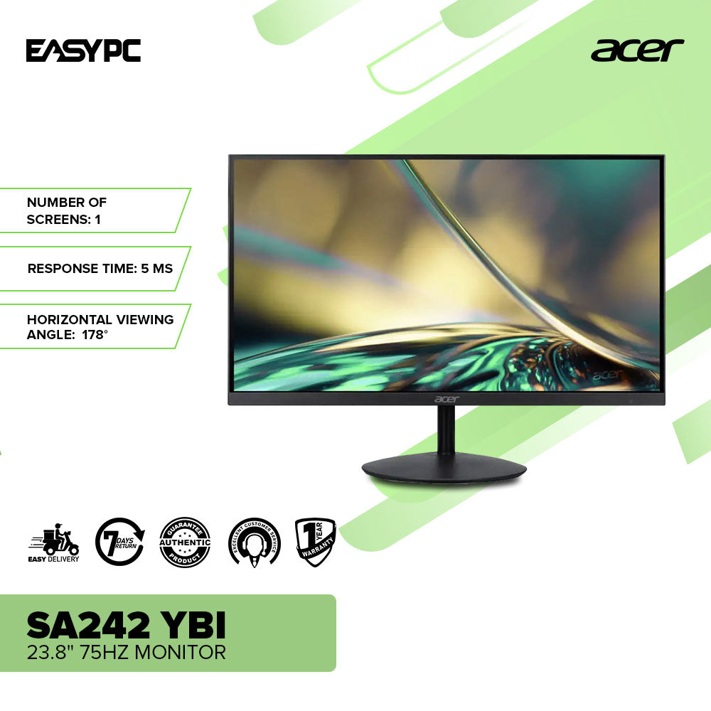 Acer SA242 Ybi 23.8 75Hz Monitor
