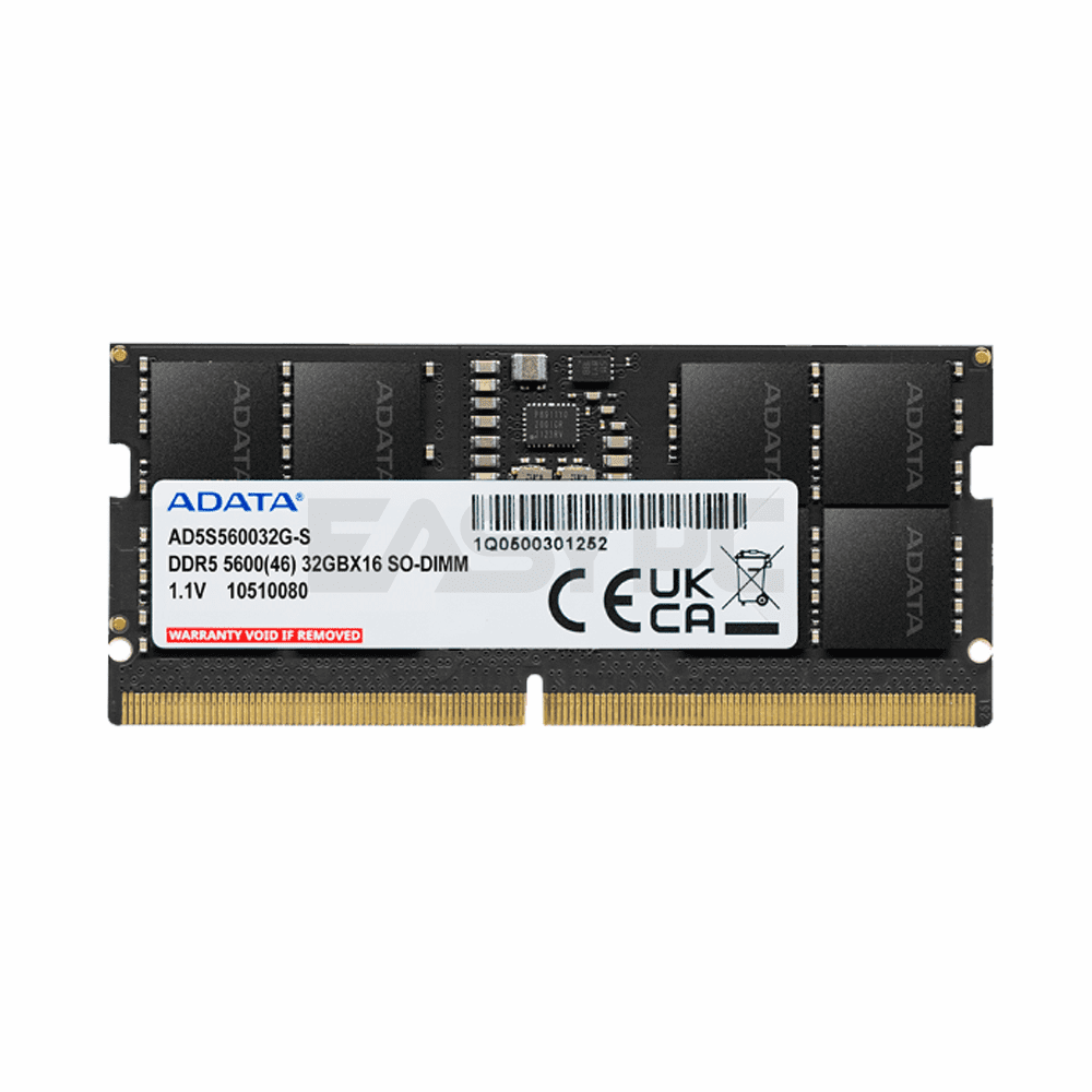 Adata AD5S560032G-S/32 32gb 1x32 5600mhz Ddr5 Sodimm Memory – EasyPC