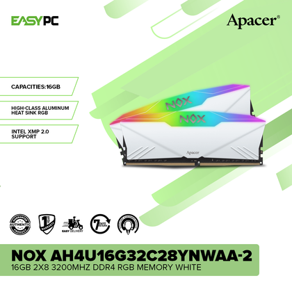 ApacerNOXAH4U16G32C28YNWAA-216gb2x83200mhzDdr4RGBMemoryWhite_1