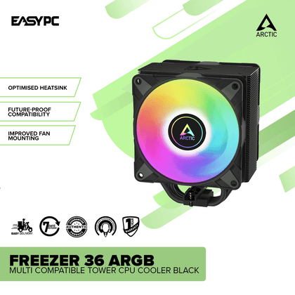 Arctic Freezer 36 ARGB Multi Compatible Tower CPU Cooler Black