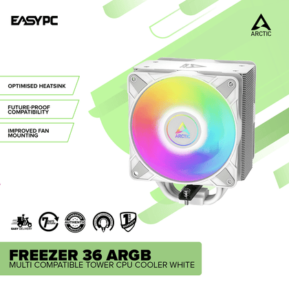 Arctic Freezer 36 ARGB Multi Compatible Tower CPU Cooler White