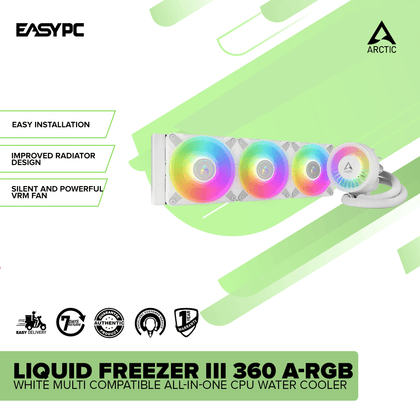 Arctic LIQUID FREEZER III 360 A-RGB WHITE Multi Compatible All-in-One CPU Water Cooler