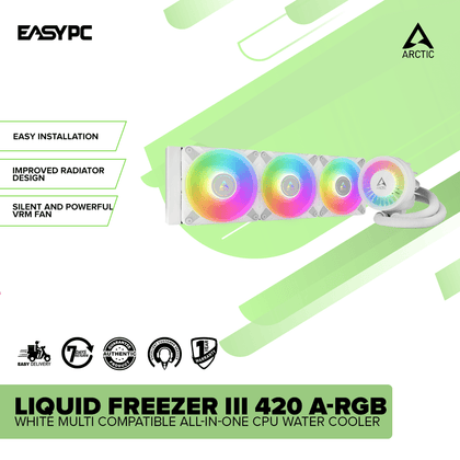 Arctic LIQUID FREEZER III 420 A-RGB WHITE Multi Compatible All-in-One CPU Water Cooler