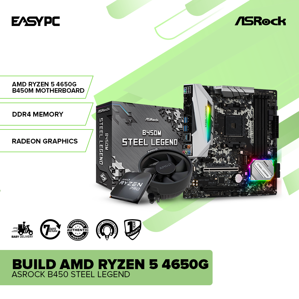 ASRock Build AMD Ryzen 4650G ASRock B450 Steel Legend