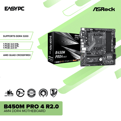 Asrock B450M Pro 4 R2.0 AM4 DDR4 Motheboard