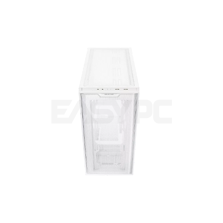 Asus A21 Micro ATX Tempered Glass Side Panel Gaming PC Case White-b