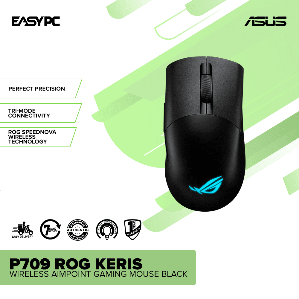 Asus P709 ROG Keris Wireless Aimpoint Gaming Mouse Black – EasyPC
