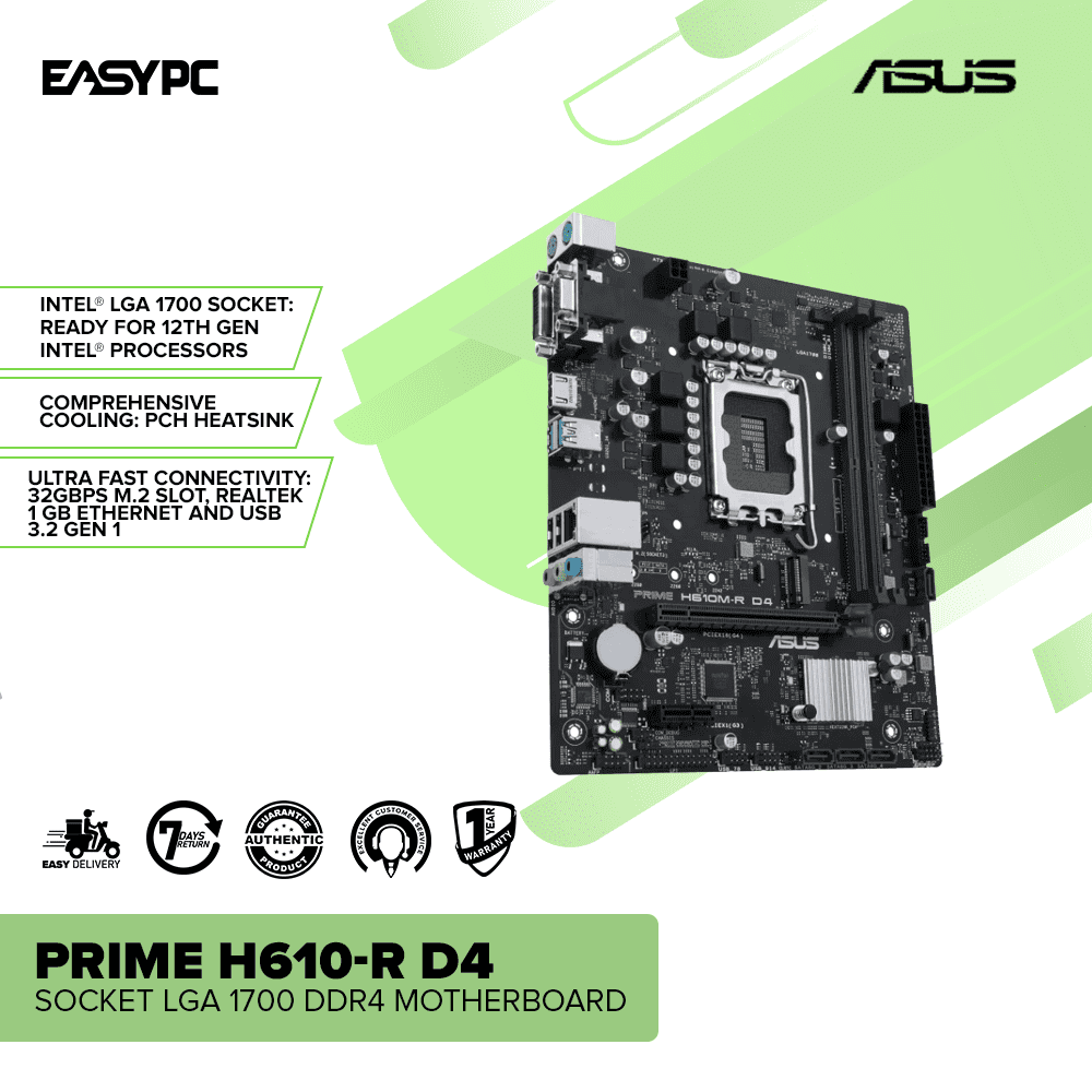 Asus Prime H610-R D4 Socket LGA 1700 DDR4 Motherboard